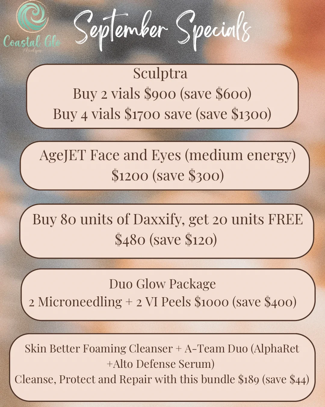 Special September Promotion | Coastal Glo Med Spa Corpus Christi
