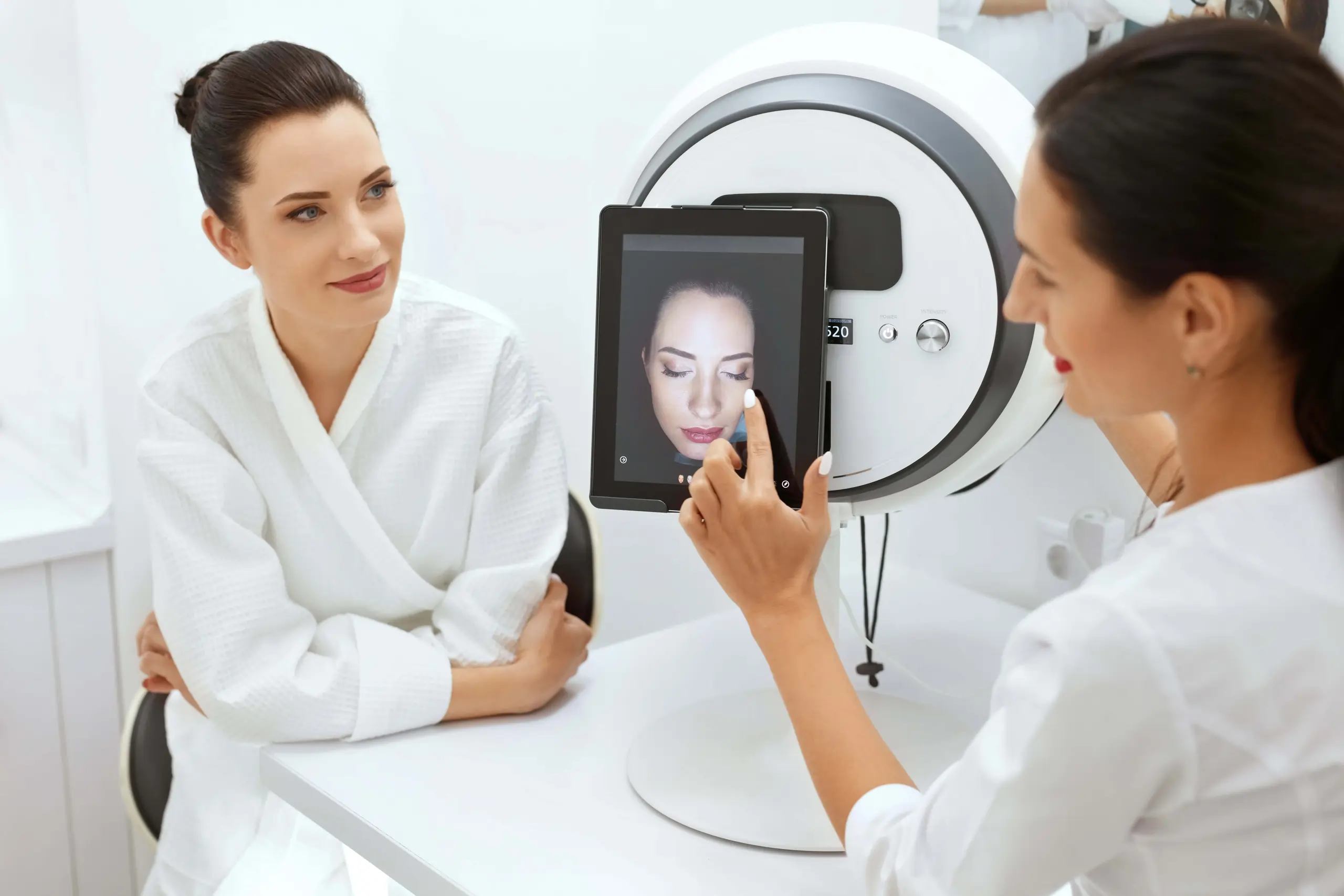 Detailed VISIA® Skin Analysis on a woman at Coastal Glo Med Spa | Medical Aesthetics | Corpus Christi, TX